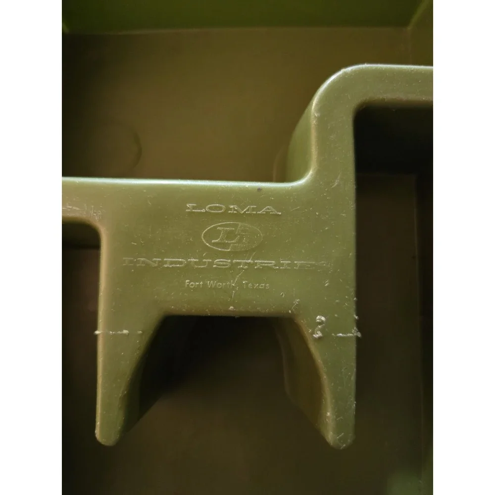 Avocado Green Drawer Utensil Silverware Divider Organizer Tray Vtg Plastic Loma